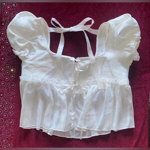 White baby doll top